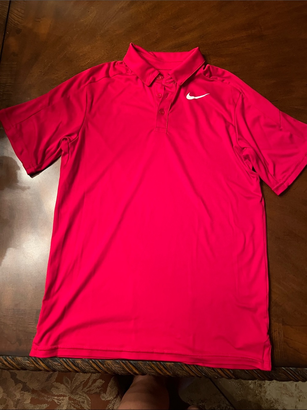 Nike Youth Bright Pink Short-Sleeve Polo